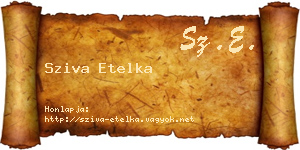 Sziva Etelka névjegykártya