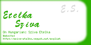 etelka sziva business card
